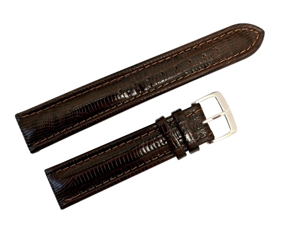 Ремешок коричневый Di-modell 20мм кожа (рептилия)