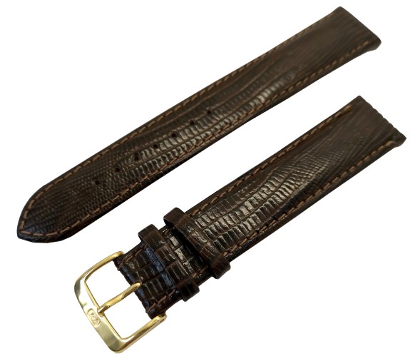 Ремешок коричневый Di-modell 20мм кожа (рептилия)
