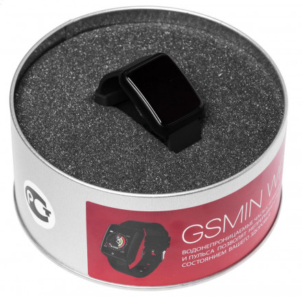 Водонепроницаемые часы GSMIN WP41 с датчиками давления и пульса (Черный)