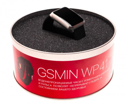 Водонепроницаемые часы GSMIN WP41 с датчиками давления и пульса (Серебристый)