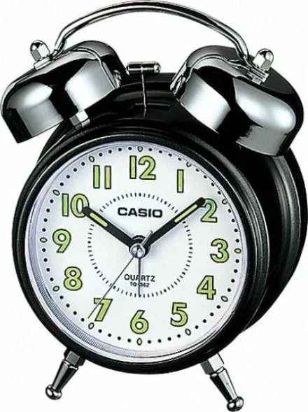 Часы Настольные часы Casio TQ-362-1B, кварцевые, будильник, черные