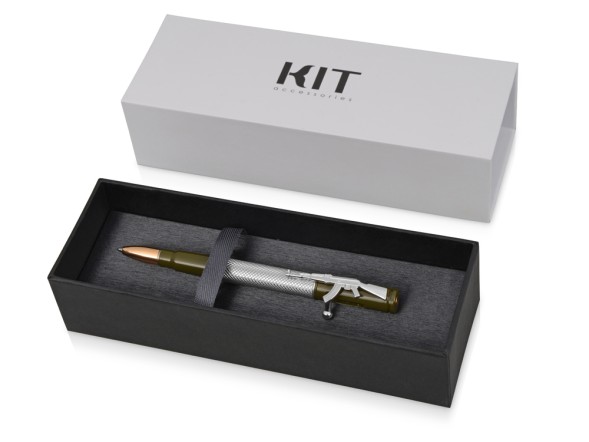 Шариковая ручка с нажимным механизмом с настоящей гильзой (автомат Калашникова) KIT Accessories R013100