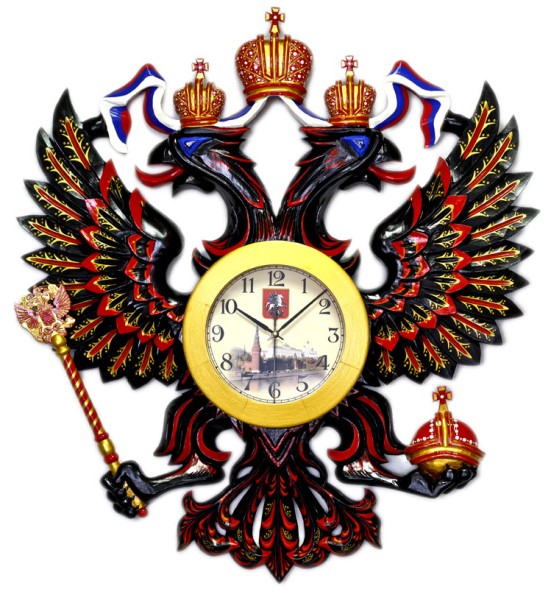 Часы Часы Герб из дерева