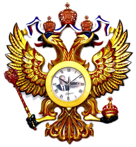 Часы Часы Герб из дерева