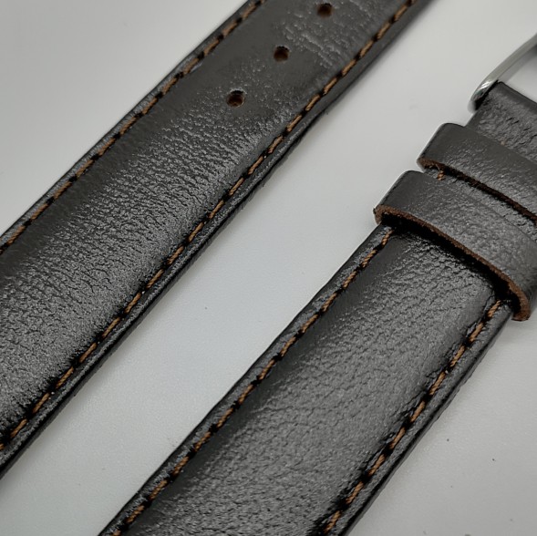 Ремешок кожаный коричневый 18 мм Level (сер)