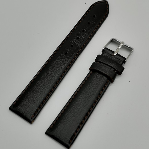 Ремешок кожаный коричневый 18 мм Level (сер)