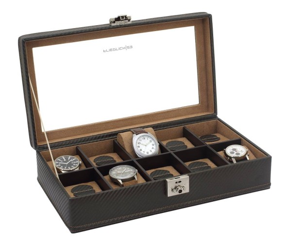 Шкатулка для 10 часов Carbon 32048-3