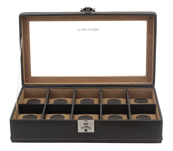 Шкатулка для 10 часов Carbon 32048-3