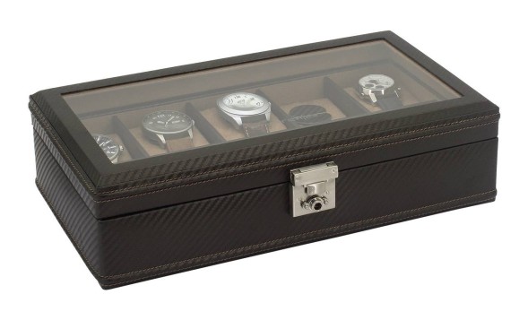 Шкатулка для 10 часов Carbon 32048-3