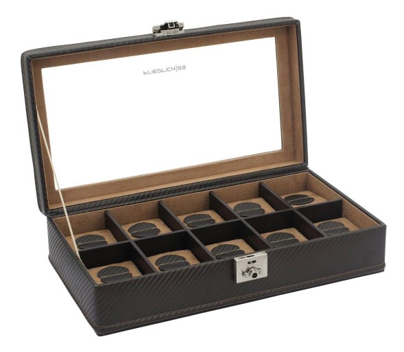 Шкатулка для 10 часов Carbon 32048-3