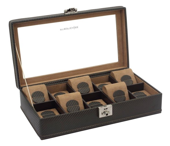 Шкатулка для 10 часов Carbon 32048-3