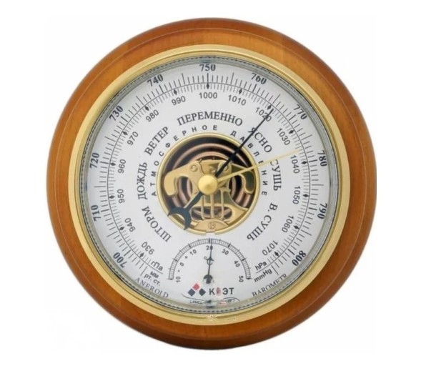  Барометр(+термометр) КРЭТ БТК-СН-14 шкала открыта белый