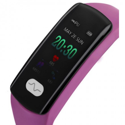 Фитнес браслет GSMIN WR11 (2019) с датчиками давления и пульса Фиолетовый